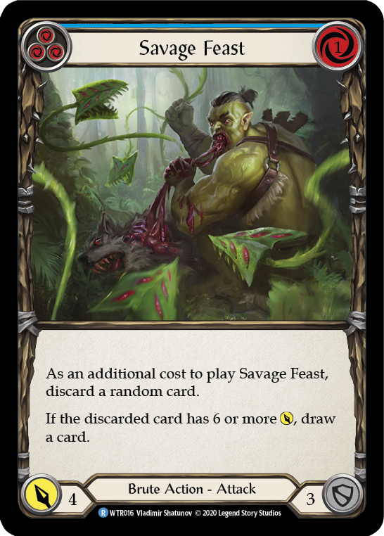 Savage Feast (Blue) [U-WTR016] (Welcome to Rathe Unlimited)  Unlimited Rainbow Foil-1