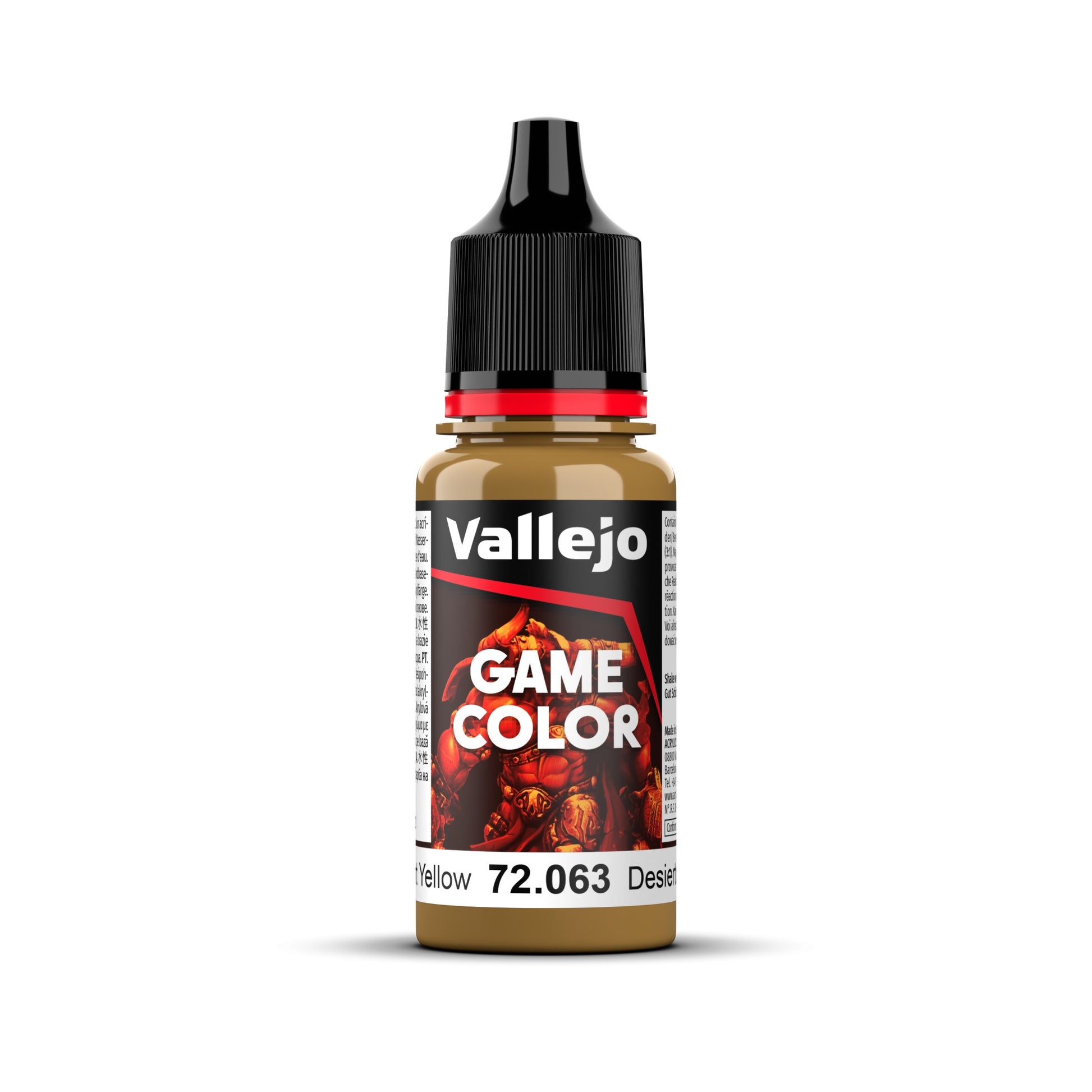 Vallejo Game Color Desert Yellow 18ml Acrylic Paint-1