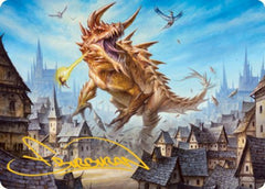 Tarrasque Art Card (Gold-Stamped Signature) [Dungeons & Dragons: Adventures in the Forgotten Realms Art Series]-1