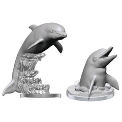 Wizkids Deepcuts Unpainted Miniatures Dolphins-1