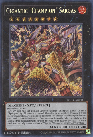 Gigantic "Champion" Sargas [PHHY-EN045] Secret Rare