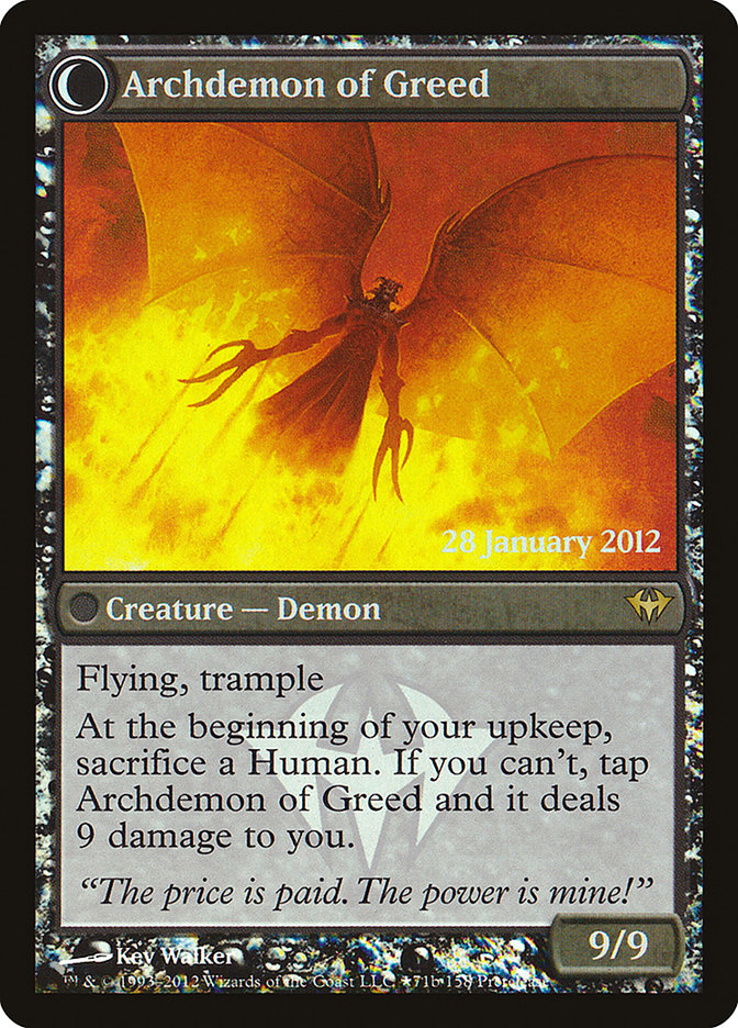 Ravenous Demon // Archdemon of Greed [Dark Ascension Prerelease Promos]-2