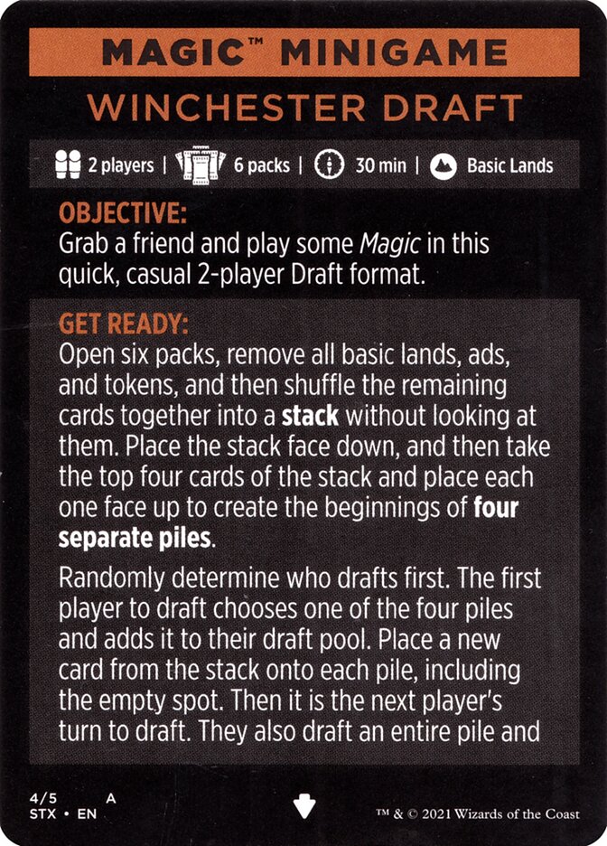 Winchester Draft (Magic Minigame) [Strixhaven: School of Mages Minigame]-1