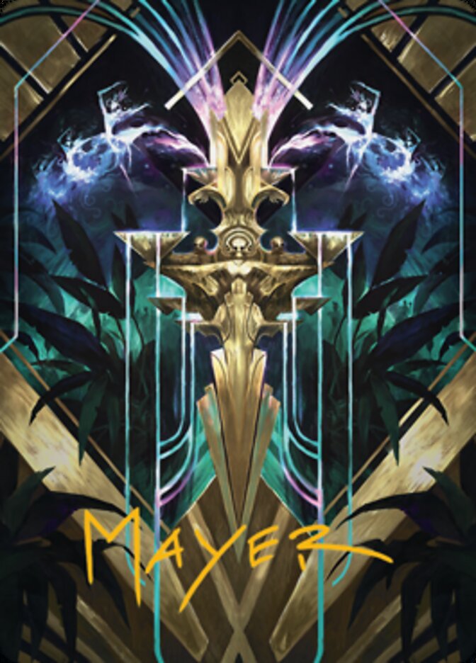 Halo Fountain Art Card (Gold-Stamped Signature) [Streets of New Capenna Art Series]-1
