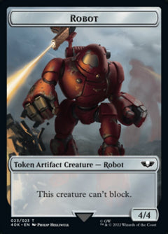 Astartes Warrior // Robot Double-Sided Token (Surge Foil) [Warhammer 40,000 Tokens]-2