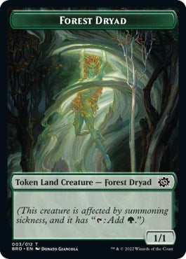Powerstone // Forest Dryad Double-Sided Token [The Brothers' War Tokens]-2