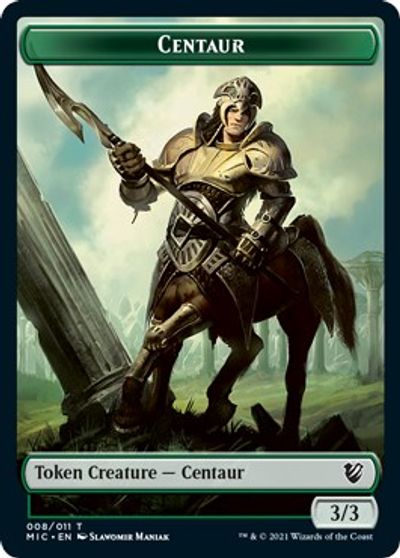 Centaur // Wolf Double-Sided Token [Innistrad: Midnight Hunt Commander Tokens]-1