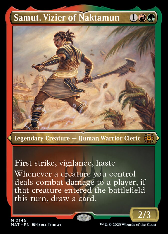 Samut, Vizier of Naktamun (Foil Etched) [March of the Machine: The Aftermath]-1