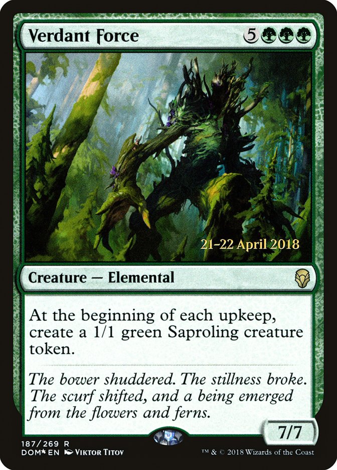 Verdant Force [Dominaria Prerelease Promos]-1