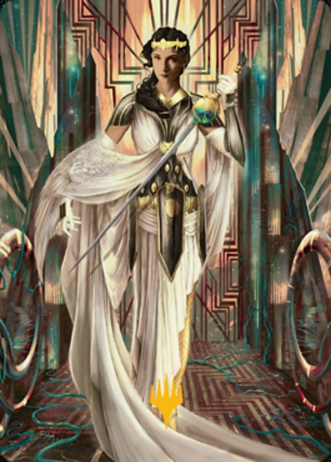Elspeth Resplendent 2 Art Card (Gold-Stamped Signature) [Streets of New Capenna Art Series]-1