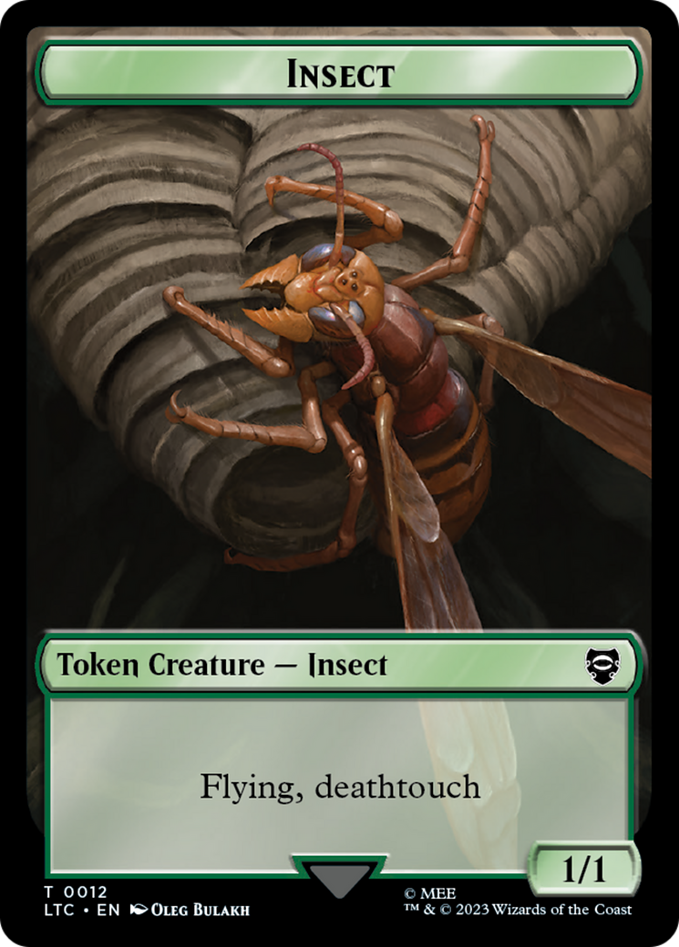 Elf Warrior // Insect Double Sided Token [The Lord of the Rings: Tales of Middle-Earth Commander Tokens]-2