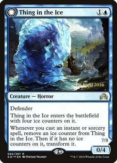 Thing in the Ice // Awoken Horror [Shadows over Innistrad Prerelease Promos]-1