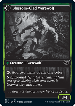 Weaver of Blossoms // Blossom-Clad Werewolf [Innistrad: Double Feature]-2