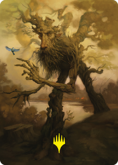 Treefolk Token Art Card (Gold-Stamped Signature) [The Lord of the Rings: Tales of Middle-earth Art Series]-1