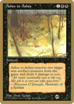 Ashes to Ashes - 1996 Leon Lindback (4ED) (SB) [Pro Tour Collector Set]-1