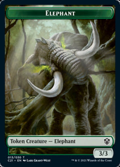 Frog Lizard // Elephant Double-Sided Token [Commander 2021 Tokens]-2