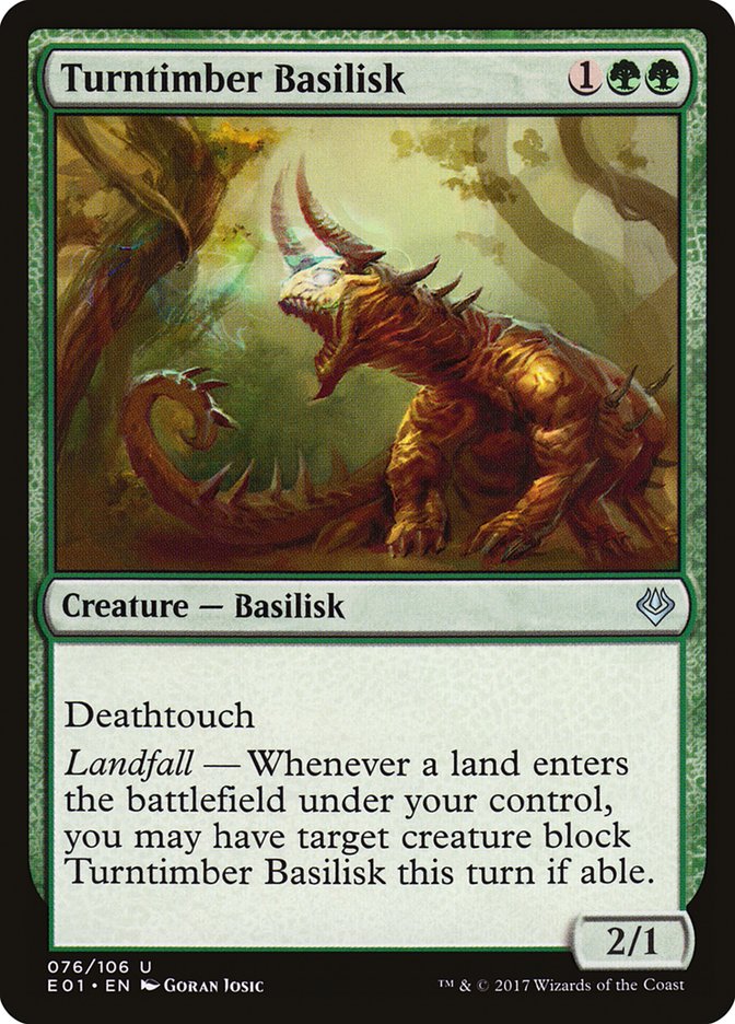 Turntimber Basilisk [Archenemy: Nicol Bolas]-1