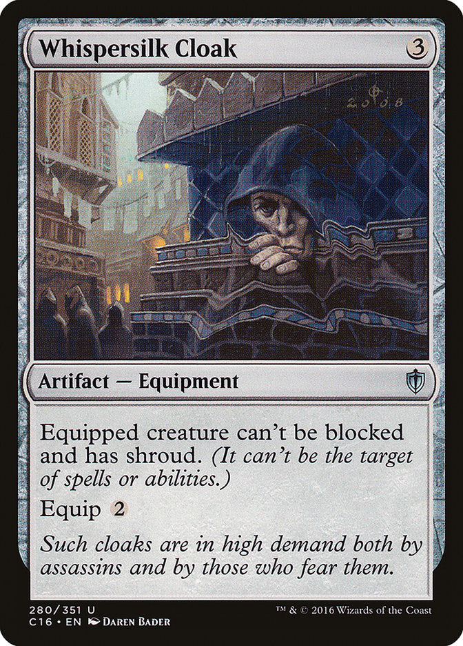 Whispersilk Cloak [Commander 2016]-1