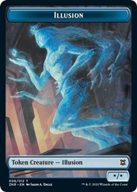 Illusion // Plant Double-Sided Token [Zendikar Rising Tokens]-1