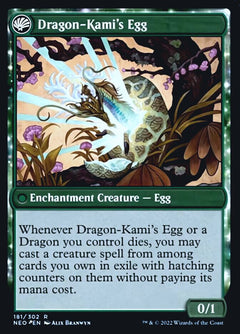 The Dragon-Kami Reborn // Dragon-Kami's Egg [Kamigawa: Neon Dynasty Prerelease Promos]-2