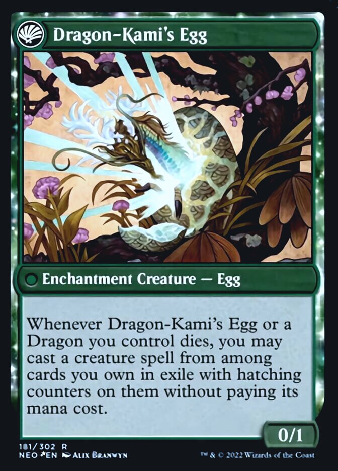 The Dragon-Kami Reborn // Dragon-Kami's Egg [Kamigawa: Neon Dynasty Prerelease Promos]-2