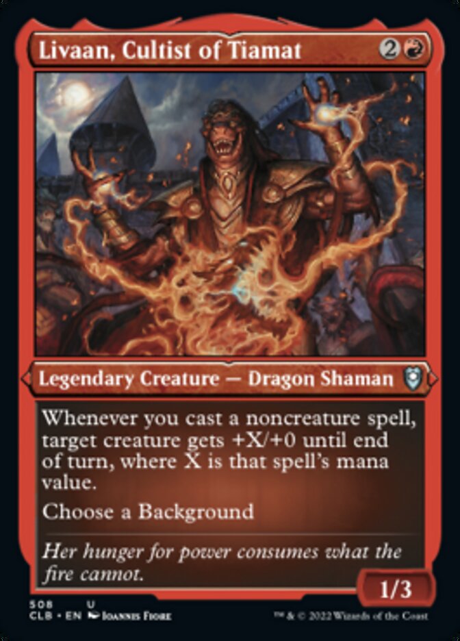 Livaan, Cultist of Tiamat (Foil Etched) [Commander Legends: Battle for Baldur's Gate]-1