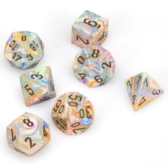Chessex RPG Dice Sets: Menagerie Vibrant/Brown Festive Polyhedral 7-Die Set-1