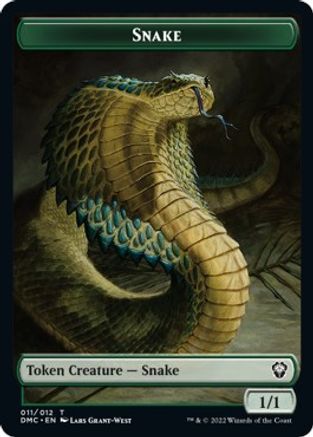 Snake // Hydra Double-Sided Token [Dominaria United Commander Tokens]-1