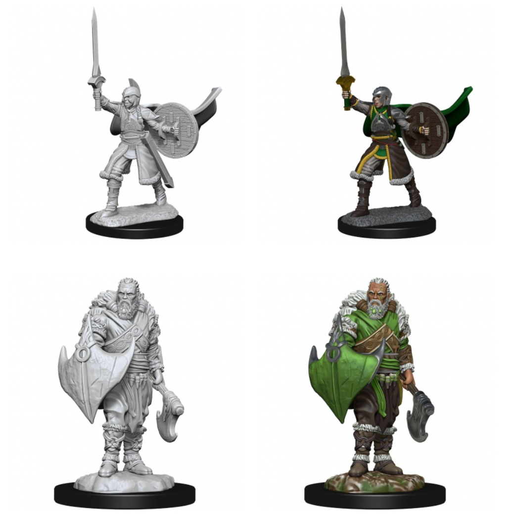 Magic the Gathering Unpainted Miniatures Human Berserkers-1