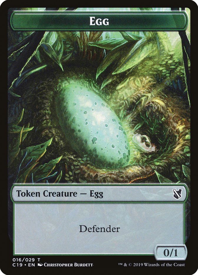 Gargoyle // Egg Double-Sided Token [Commander 2019 Tokens]-2