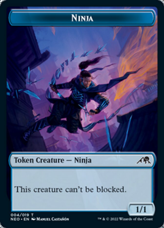 Samurai // Ninja Double-Sided Token [Kamigawa: Neon Dynasty Tokens]-2