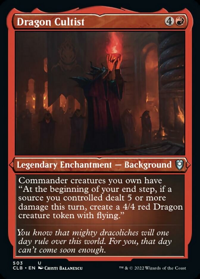 Dragon Cultist (Foil Etched) [Commander Legends: Battle for Baldur's Gate]-1