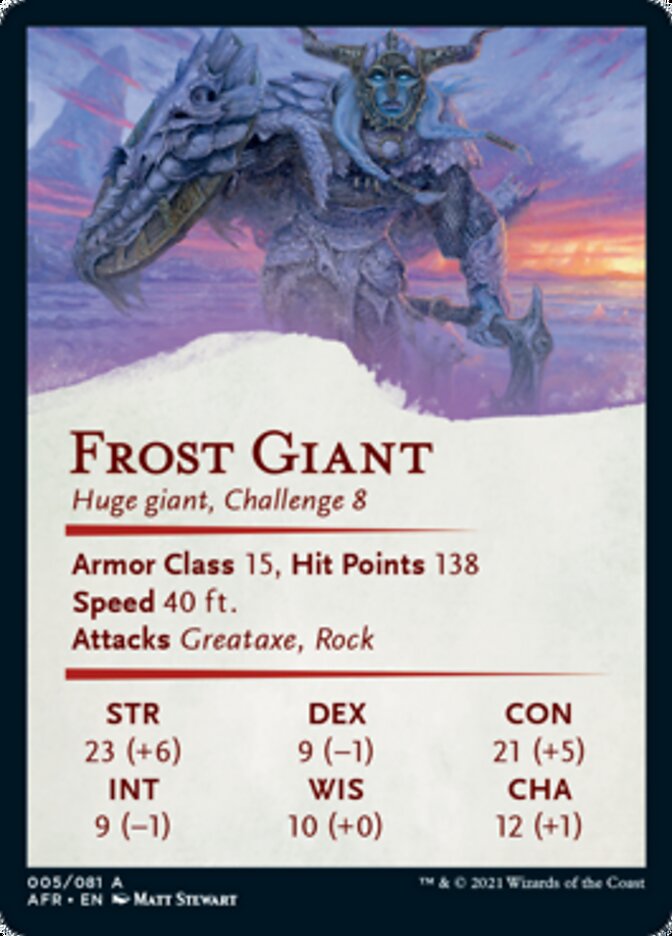 Frost Giant Art Card (Gold-Stamped Signature) [Dungeons & Dragons: Adventures in the Forgotten Realms Art Series]-2