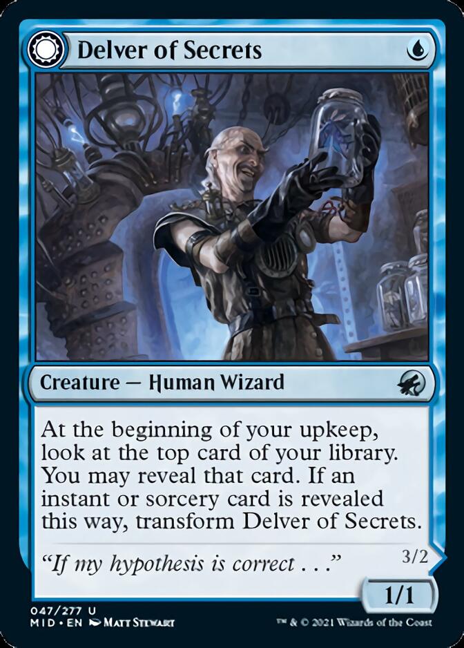 Delver of Secrets // Insectile Aberration [Innistrad: Midnight Hunt]-1