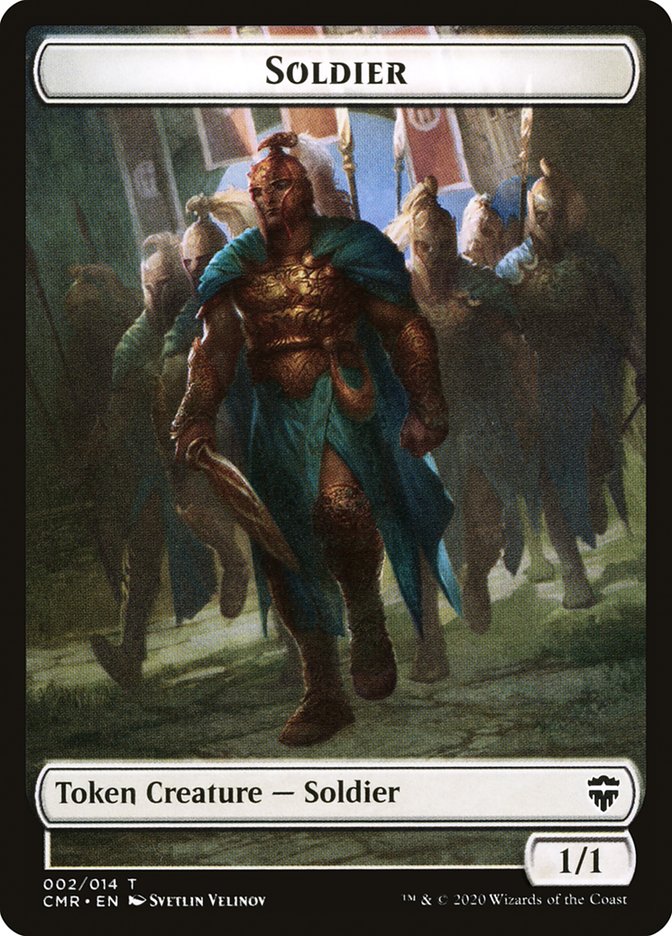 Soldier // Zombie Double-Sided Token [Commander Legends Tokens]-1