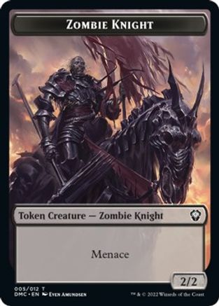 Zombie Knight // Knight Double-Sided Token [Dominaria United Commander Tokens]-1