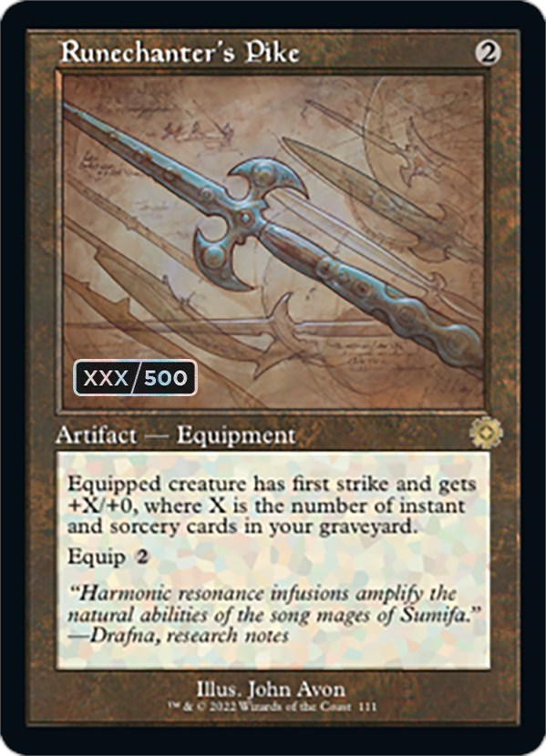 Runechanter's Pike (Retro Schematic) (Serial Numbered 178/500) [The Brothers' War Retro Artifacts]-1