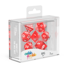 Oakie Doakie Dice RPG Set Translucent - Red (7)-1