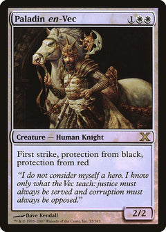 Paladin en-Vec (Premium Foil) [Tenth Edition]-1