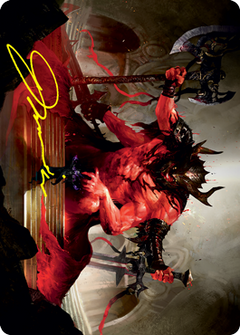 Awaken the Blood Avatar Art Card (Gold-Stamped Signature) [Strixhaven: School of Mages Art Series]-1