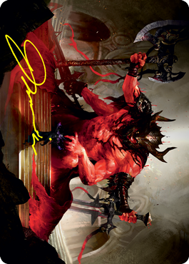 Awaken the Blood Avatar Art Card (Gold-Stamped Signature) [Strixhaven: School of Mages Art Series]-1