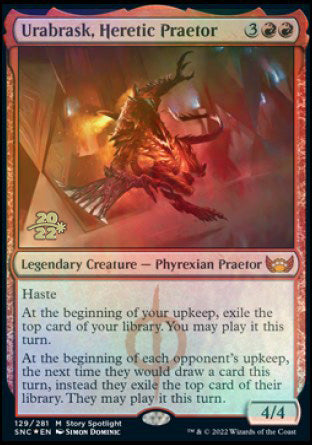 Urabrask, Heretic Praetor [Streets of New Capenna Prerelease Promos]-1