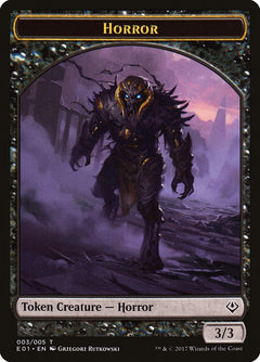 Horror // Zombie Double-Sided Token [Archenemy: Nicol Bolas Tokens]-1
