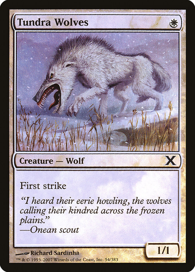Tundra Wolves (Premium Foil) [Tenth Edition]-1
