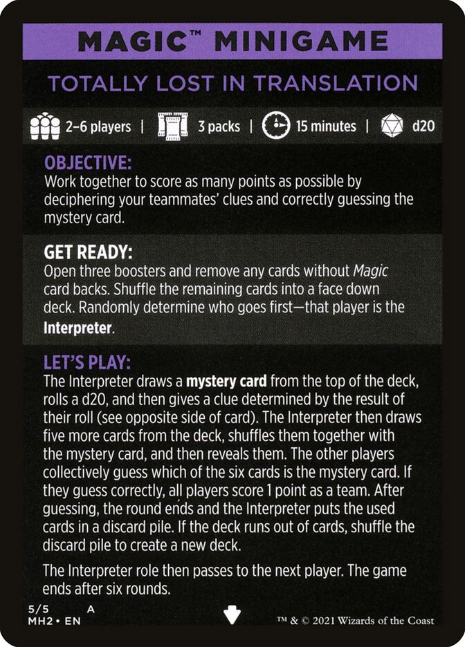 Totally Lost in Translation (Magic Minigame) [Modern Horizons 2 Minigame]-1