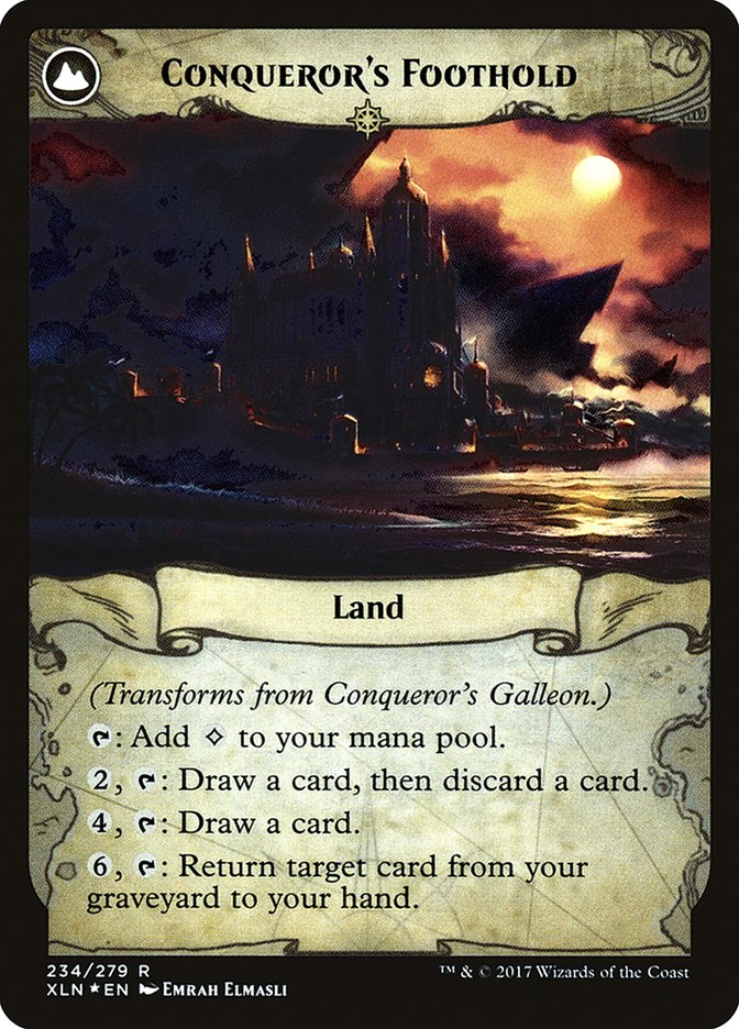 Conqueror's Galleon // Conqueror's Foothold [Ixalan Prerelease Promos]-2