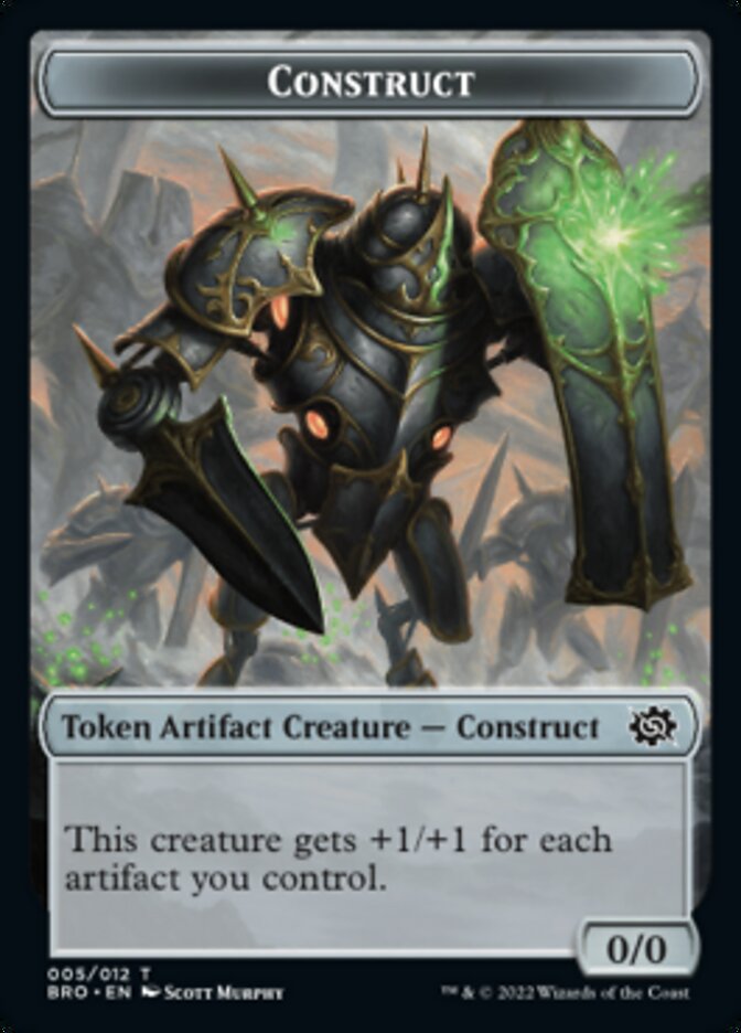 Thopter // Construct (005) Double-Sided Token [The Brothers' War Tokens]-2