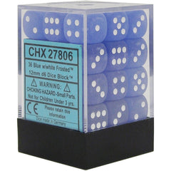 CHX 27806 Frosted 12mm d6 Blue/white Block (36)-1