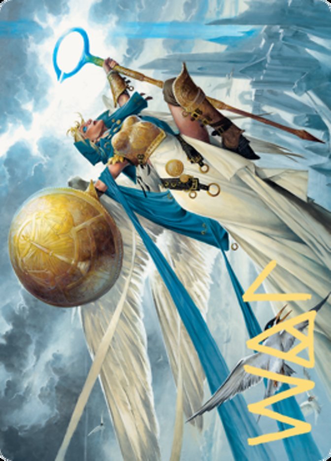 Linvala, Shield of Sea Gate Art Card (Gold-Stamped Signature) [Zendikar Rising Art Series]-1
