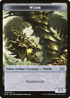 Treasure // Wurm (029) Double-Sided Token [Double Masters Tokens]-2